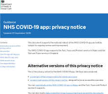 NHS COVID-19 app: privacy notice